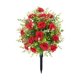 thumbnail image 2 of Arreglo floral de simulación artificial con pico de suelo, rosas falsas multicolores y vegetación, planta decorativa para jardín, patio y decoración del hogar, 55x30cm, 2 of 6