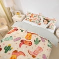thumbnail image 3 of jejeloiu Colorful Cowboy Boot Queen Duvet Cover Set Kids,Western Cowgirls Bedding,Reversible,3pcs(No Comforter), 3 of 6
