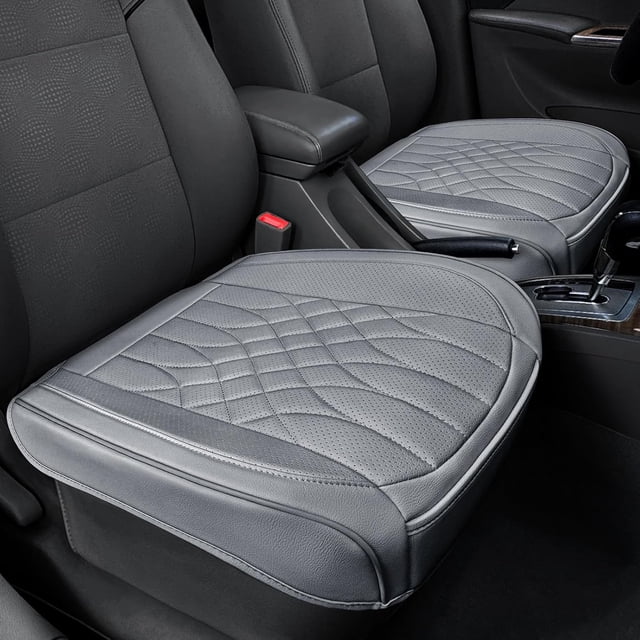 - Leather Front Car Seat Covers - Bottom Car Seat Covers Fully Wrapped and Fits Most Vehicles