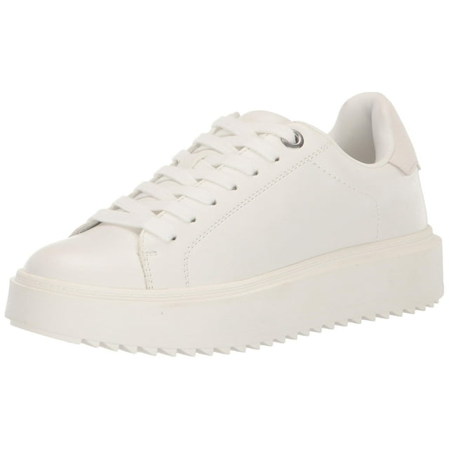 Zapatilla Steve Madden Charlie para mujer, gamuza blanca, 10US