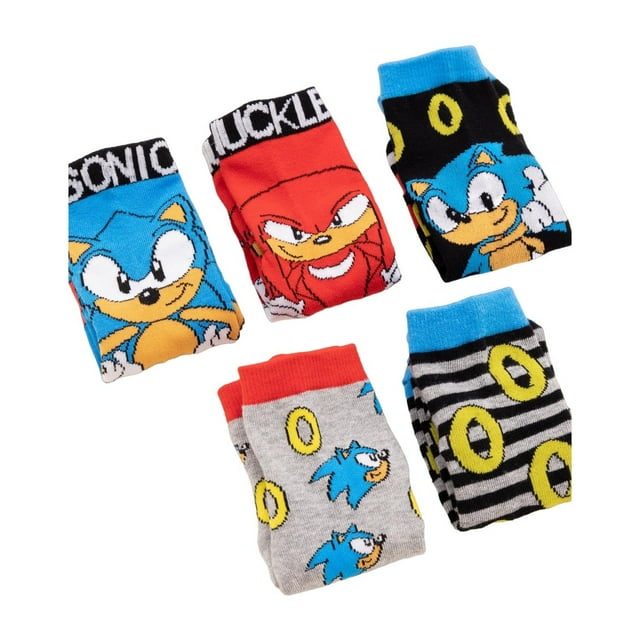 Sonic The Hedgehog Ensemble de Chaussettes pour Garçons (Lot de 5)