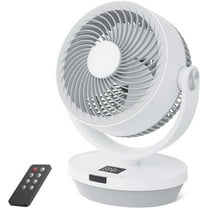Fan for Bedroom, 13" Air Circulator Fans with Remote, 120°Vertical Manual  90°Oscillating Desk fan, 60ft Powerful Airflow, Portable Fan With 4 Speeds, 4 Modes, 12H Timer, 25dB Quiet Smallfan (White)