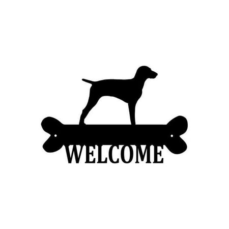Precision Metal Art POINTERWELCOME-18BLK 18 in. Pet Pointer Steel Laser ...