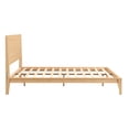 thumbnail image 5 of Euroco Mid-Century Queen Size Platform Bed, Bamboo Wood Bed for Bedroom, Natural, 5 of 9