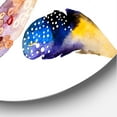 thumbnail image 3 of Designart 'Colourful Boho Feather Set On White VI' Bohemian & Eclectic Circle Metal Wall Art 29x29 - Disc of 29, 3 of 5