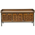 thumbnail image 2 of SAFAVIEH Isaac 3-Drawer Wooden Storage Bench Oak, 2 of 7