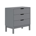 thumbnail image 2 of Flash Furniture Wooden 3-Drawer Dresser for Bedroom, Chest of Drawers for Kids in Gray, 2 of 10