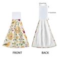 thumbnail image 3 of Yayeee Kitchen Hanging Hand Towels Set of 2 with Loop Bathroom Absorbent Tie Towel, Birds Tea Time, 3 of 7