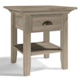 thumbnail image 1 of Simpli Home Redmond Wood 19" Square Transitional End Table in Gray, 1 of 11