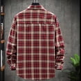 thumbnail image 3 of Men Clothing, Flannel Shirt for Men 2025 Fashion Long Sleeve Plaid Button Down Shirt Jacket Casual Lightweight Sweatshirts Coats, 3 of 4