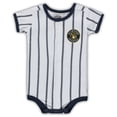 thumbnail image 2 of Newborn White/Navy Milwaukee Brewers Power Hitter Short Sleeve Bodysuit, 2 of 3