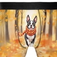 thumbnail image 4 of Welcome Fall Boston Terrier Strolling Through the Autumn Maple Forest All Over Print Boxer Briefs Underwear for Men Dad Gentleman Dog Lover Gifts - 12012, 4 of 6