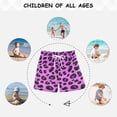 thumbnail image 6 of Pink Leopard Print Swim Trunks Quick Dry Beach Pool Board Shorts Lightweight Stylish Print Sizes 2T to XL, 6 of 8