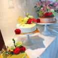 thumbnail image 4 of Cake Stand Home Party Dessert Table Display Rack Dessert Cake Tray Cold Meal Tea Break Table Afternoon Tea Center Rack Metal red M 10 INCH, 4 of 6