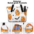thumbnail image 2 of Tote Bag for Women - Halloween Pumpkins Bats and Stars Shoulder Bag - Large Utility Work Duffle Bag with Zipper Handbag for Travel, Work, Sprots, 2 of 5