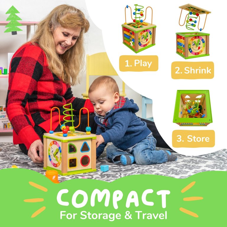 Montessori Mama Baby Activity Cube Montessori Toys for 1 Year Old + Learning Toys for 1+ Year Old Activity Center for Baby Toddler Educational Toys