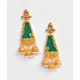 thumbnail image 3 of Boucle d'Oreille Design en Pierre Plaquée Or Perle Goutte, 3 of 4