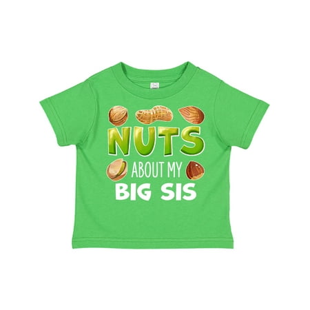 

Inktastic Nuts About My Big Sis Peanut Almond Pistachio Gift Toddler Boy or Toddler Girl T-Shirt