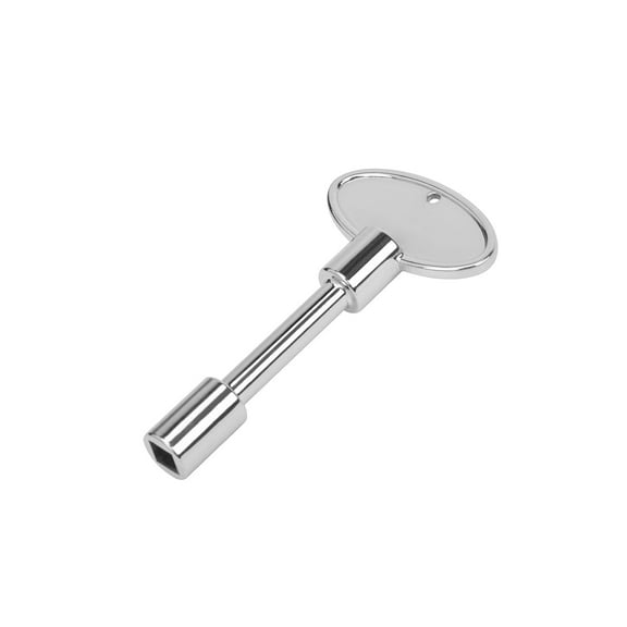 Universal Gas Valve Key for 1/4" and 5/16" Gas Valve Stems, Fire Pit Fireplace Accessory, Tee Handle Tool, Polished Chrome Finish, 3 Inch, Silver