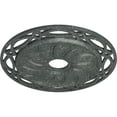 thumbnail image 3 of Ekena Millwork 26 5/8"OD x 4 1/2"ID x 1 3/8"P Loera Ceiling Medallion (Fits Canopies up to 6 1/4"), Hand-Painted Athenian Green Crackle, 3 of 5
