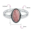 thumbnail image 4 of Bling Jewelry Womens Western  Silver Ring with Oval Cabochon Gemstone and Thin Band, 4 of 4