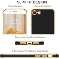 thumbnail image 2 of iPhone SE Case,iPhone SE Phone Case,iPhone 7/8 Case,Slim Soft TPU with Adjustable Wristband Kickstand Scratch Resistant Shockproof Protective Cover for Apple iPhone SE 2/3 4.7", Black Golden, 2 of 18