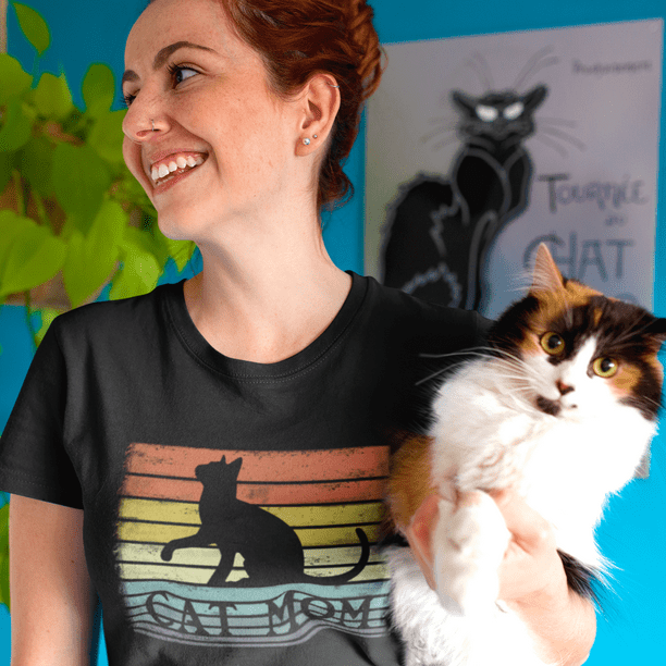 Cat mom shirt sales
