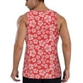 thumbnail image 3 of Easygdp Red Hibiscus Flower Men's Tank Top, Sleeveless Muscle T Shirts, Breathable, Quick-Dry, Loose for Gym, Running, Fitness - Small, 3 of 9