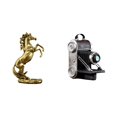 thumbnail image 1 of Estatua del caballo,Estatua de caballo de pie hecha a mano de resina de cafetería,Estatua de cámara,Figura coleccionable de modelo de estatua de cámara,Escaparate de accesorios, 1 of 8
