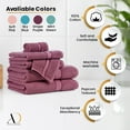 thumbnail image 6 of Ample Decor 100% Cotton 4pcs Hand Towel for Bathroom, Popcorn Textured - 18 X 28 Inch Grape Purple, 6 of 6