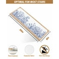 thumbnail image 5 of Wildflower Leaf Stair Treads for Wooden Steps Indoor Runner Rug Carpet, Blue Floral Botanical White Watercolor 10 Pieces Peel and Stick Staircase Step Treads Covers Washable Throw Door Mats, 30"x8", 5 of 5