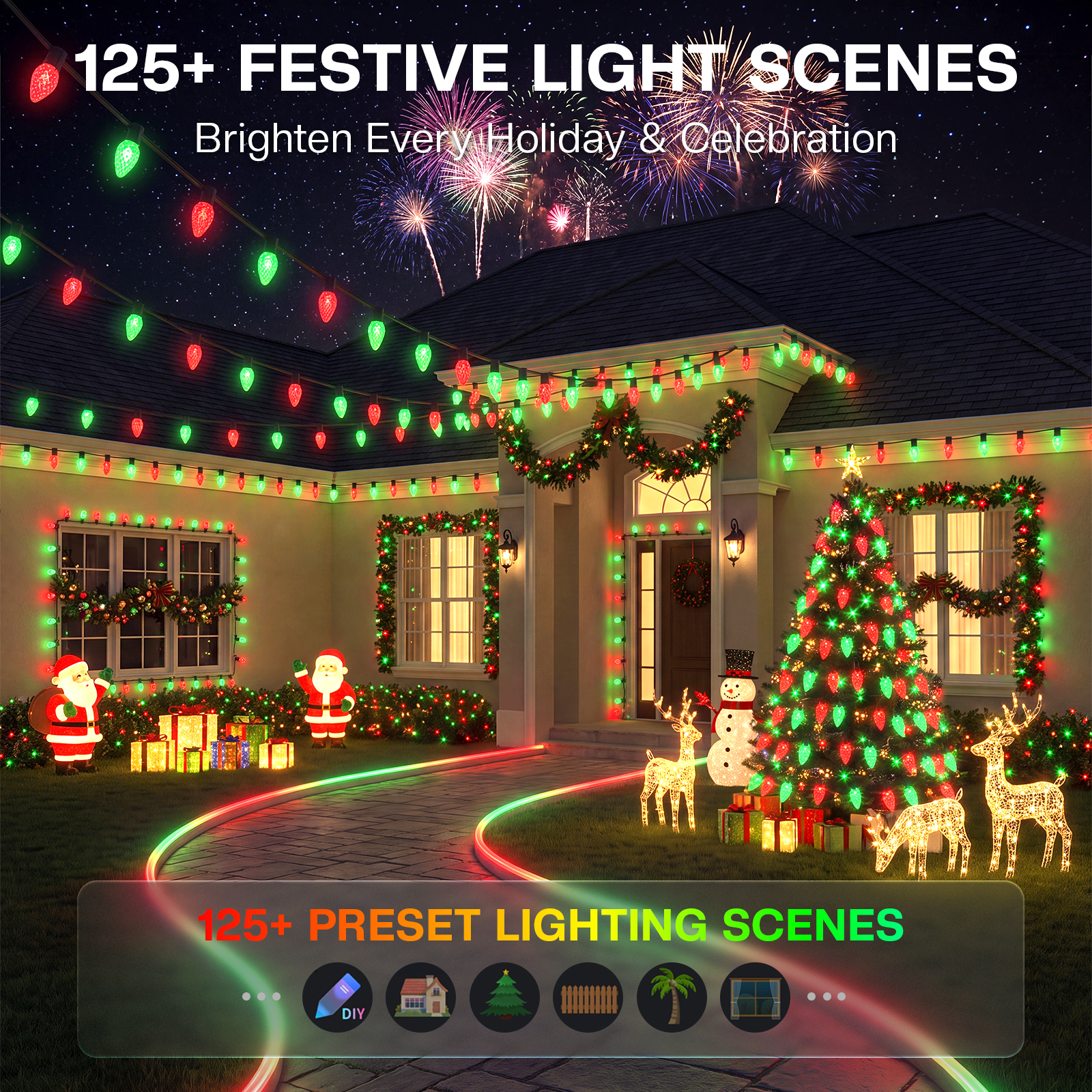 Avatar Controls Smart C9 RGB String Lights, 50 LED 40FT photo 4