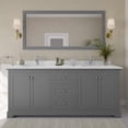 thumbnail image 2 of Wyndham Collection 80" Light-Vein Wood Double Bathroom Vanity in Dark Gray, 2 of 7