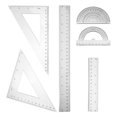 thumbnail image 1 of KAKOWELY student geometry set 6pcs Student Geometry Set Includes Protractor Triangle Rulers Semicircular Ruler and Straight Ruler, Clear Plastic Measuring Tools for School Office, 1 of 5