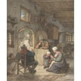 thumbnail image 3 of Adriaen van Ostade 15x17 Black Modern Framed Museum Art Print Titled - Reading the News at the Weavers’ Cottage (1673), 3 of 5