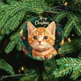 thumbnail image 5 of Ceramics Ornaments Orange Cat 3" Circle Ceramic Ornament Christmas Holiday Xmas Trees Decorations Keepsake Gifts Holiday Present, 5 of 5