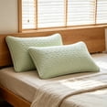 thumbnail image 4 of Pillow Covers,Soft Sweatproof Comfortable Pillow Case for Sleeping | Waterproof Quilted Breathable Stain Resistant Pillowcase | Bedroom Bedding,29.1x18.9 Inch,Green, 4 of 7