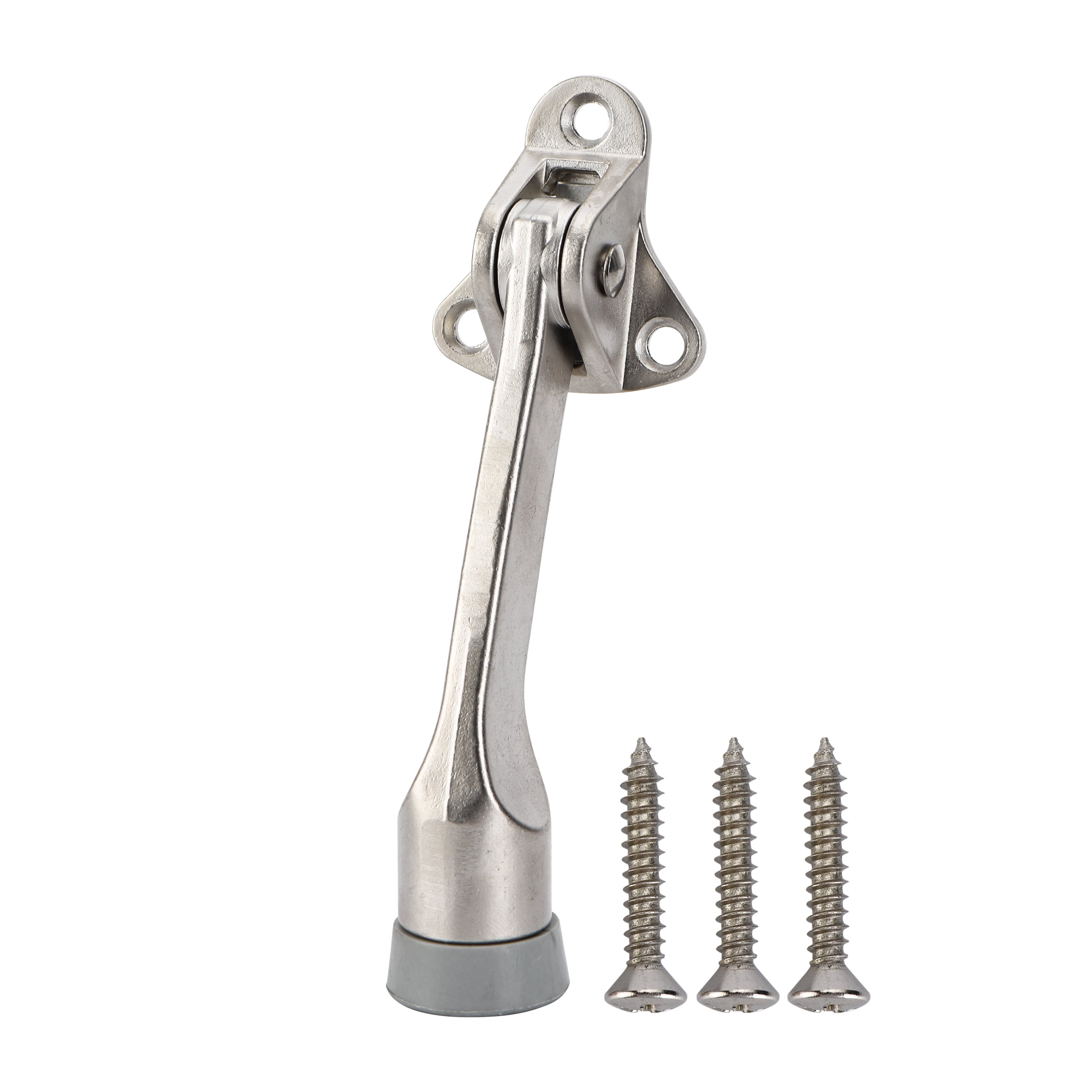 Hyper Tough Kickdown Doorstop, Satin Nickel, 3 Pack