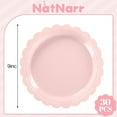 thumbnail image 2 of 30 Pcs Pink Paper Plates 9 Inch Scalloped Pink Party Plates Cute Birthday Dessert Cake Plate for Easter, Baby Bridal Shower, Wedding, Mothers Day, 2 of 4