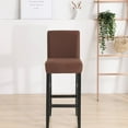 thumbnail image 6 of Stretch Bar Stool Covers, Soft Barstool Slipcover Elastic Spandex Furniture Chair Seat Cover with Elastic Bottom Dining Chair Covers Machine Washable for Living Room-Purple-Set of 2, 6 of 8