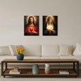 thumbnail image 2 of ZHONGYUTONG Sacred Heart of Jesus and Mary Wall Art 2 Piece God and Virgin Mary Pictures Catholic Artwork Christianity Painting for Church Decor Framed (16.00" x 24.00" x 2PCS), 2 of 5