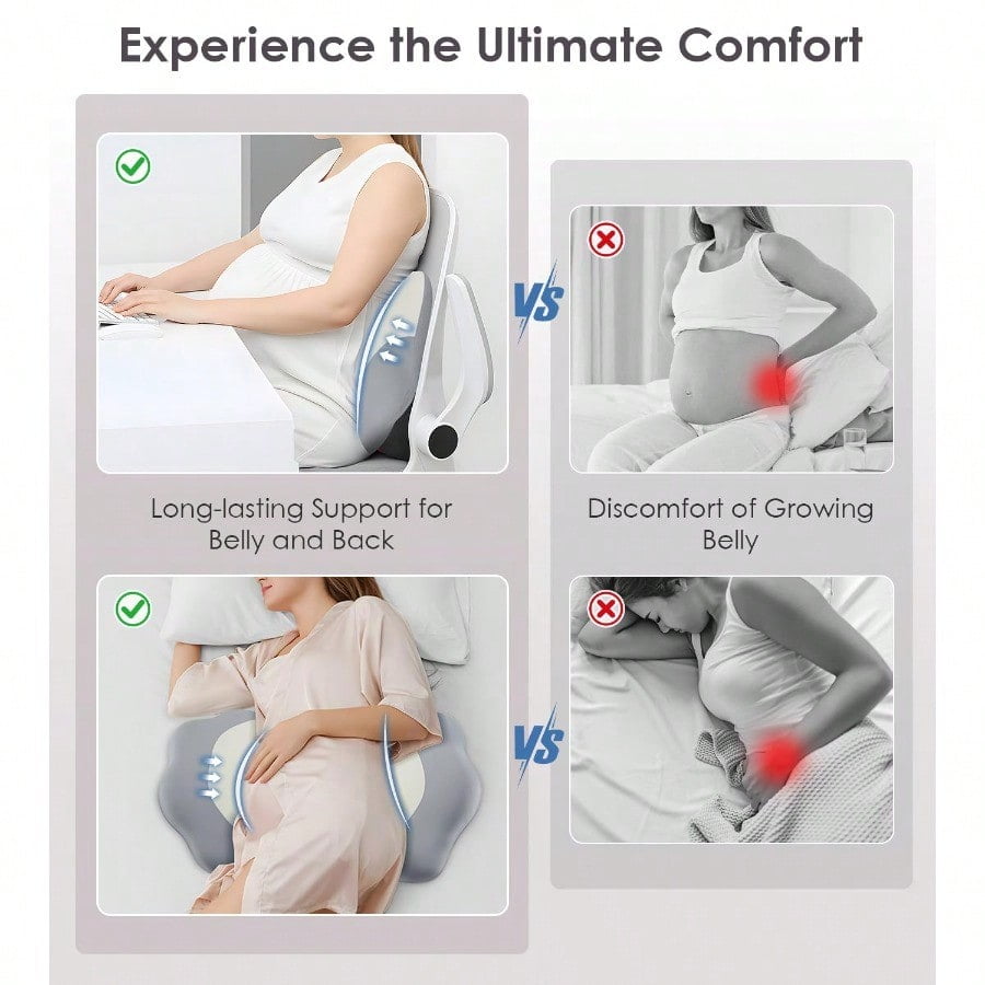 Pregnancy Pillows for Sleeping Memory Foam Maternity Pillow port for Back Belly HIPS Adjustable Travel Wedge Pillow for Pregnant Women Side Spleeping Pregnant Pillows with case