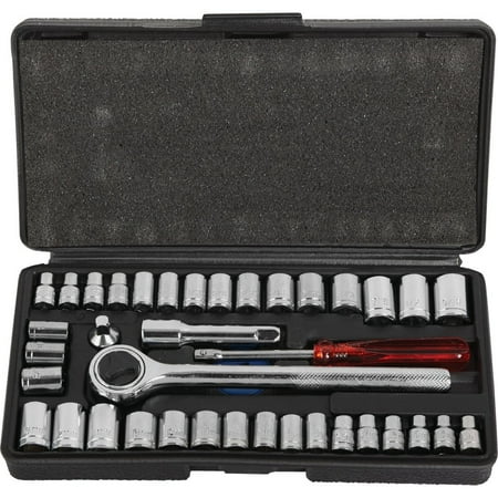 

1PK Do it Standard/Metric 1/4 In. and 3/8 In. Drive Combination Ratchet & Socket Set (40-Piece)