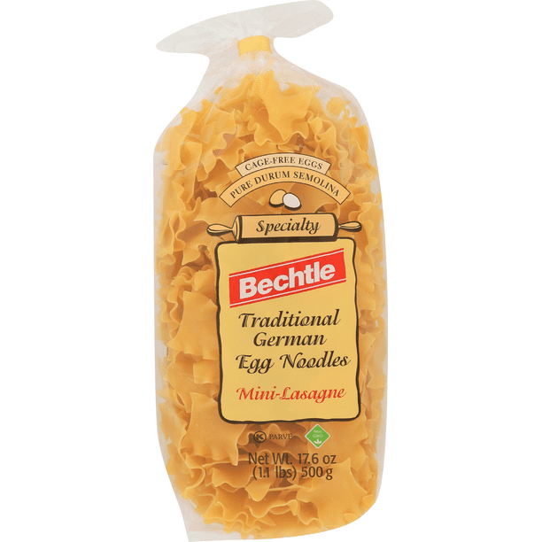 Bechtle Traditional German Egg Noodles Mini Lasagna Pasta, 17.6 oz (Pack of 12)