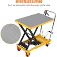 thumbnail image 4 of Bingirl Hydraulic Lift Table Cart, 1100 Lbs Load Capacity, 35.4inch Lifting Height, 4 Wheels, 4 of 6