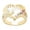 Gold, variant on Mom Heart Ring Cz Gold Plated Engraved to Mom With Love Womens Ginger Lyne Collection
