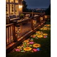 thumbnail image 6 of Colorful Sunflower Glow Solar Garden Lantern - Outdoor Waterproof Decorative Hanging Solar Lights, Metal Solar Powered Garden Decor for Patio, Yard, Gifts (Sunflower), 6 of 7