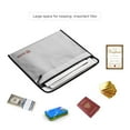 thumbnail image 3 of CNKOO Fireproof Document Bag Silicone Coated Fire Resistant Money File Folder Holder Organizer Storage for Office Home Bank Cards Passport Valuables Jewlry Cash, 3 of 6