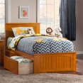 thumbnail image 1 of Atlantic Furniture Lit de Plate-Forme de Rangement Simple en Caramel, 1 of 5