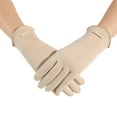 thumbnail image 2 of Autumn And Winter Warmth Retention Women's American Color Contrast Screen Plush Thickened Plush Windproof And Cold Proof Gloves, 2 of 3